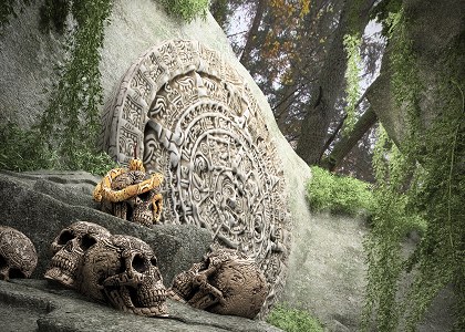Piedra del Sol, Calendario Azteca and Visopt | vray render by  LUIS DE LEON