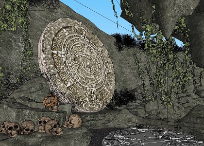 Piedra del Sol, Calendario Azteca and Visopt | sketchup view