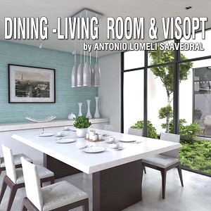 3D Models   -  DINING ROOM - DINING - LIVING  ROOM  & VISOPT