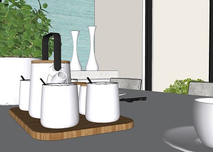 DINING - LIVING  ROOM  & VISOPT | sketchup wiew