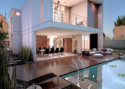 MODERN HOUSE WITH POOL | vray render by Byron Galvez