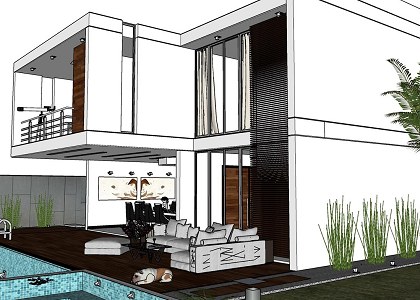 83+ Desain Rumah Modern Sketchup - Belajar Desain 3 