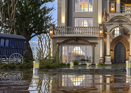 CLASSIC VILLA | left side - vray render by AMR FAWZY