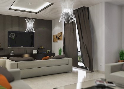 Modern living room | by Mahmoud Amer - vray render