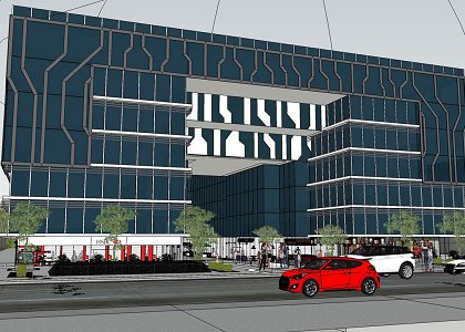 GLASS BUILDING | sketchup view