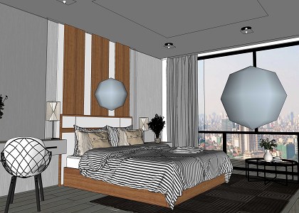 MASTER BEDROOM | sketchup view