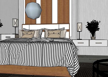 MASTER BEDROOM | sketchup view