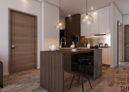 APARTMENT D&E | kitchen area -  ALQUER ARKI - THE CLOSETS design