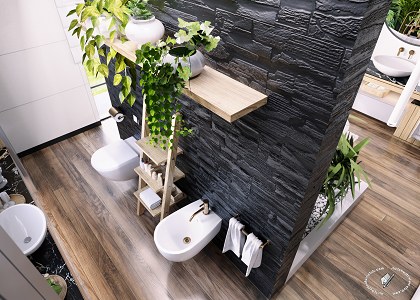 A garden in the bathroom | A garden in the bathroom Corona render - sanitary area
