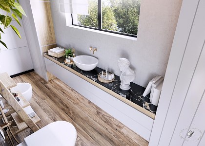 A garden in the bathroom | A garden in the bathroom Corona render - sanitary area