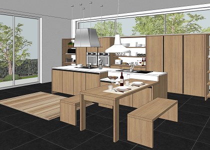 Free 3D Models - KITCHEN - MODERN KITCHEN KALI ITALIAN DESIGN - by