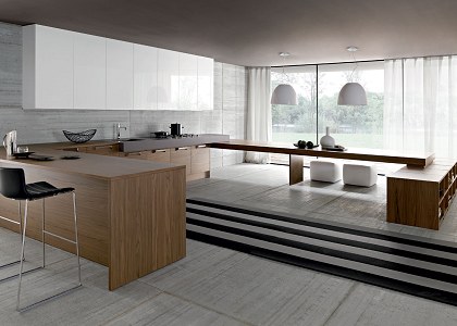 MODERN KITCHEN SEGNO BY COMPPREX | SKP free model kitchen Segno by Comprex