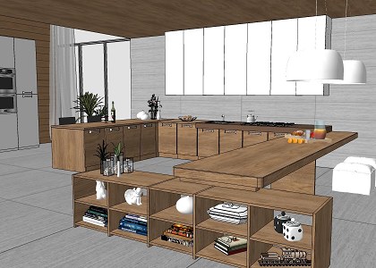 MODERN KITCHEN SEGNO BY COMPPREX | Segno by Comprex sketchup screenshot