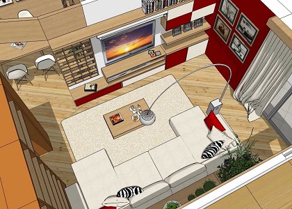 Italian style, apartment renovated 89 sqm | LIVING ROOM views 2