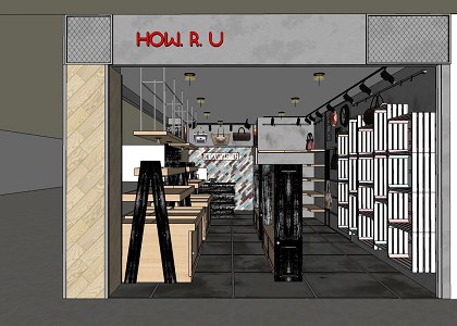 "HOW R U" HANDBAG SHOP | 3d model SketchUp view