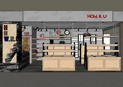 "HOW R U" HANDBAG SHOP | 3d model SketchUp view