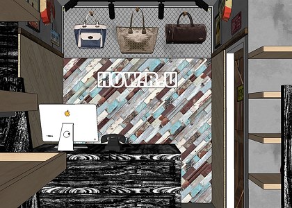 "HOW R U" HANDBAG SHOP | 3d model SketchUp view