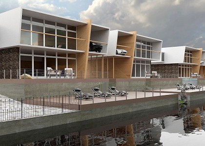 Water Side Building  and Visopt | 3D visualizaion by Olanrewaju Shem