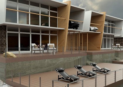 Water Side Building  and Visopt | 3D visualizaion by Olanrewaju Shem