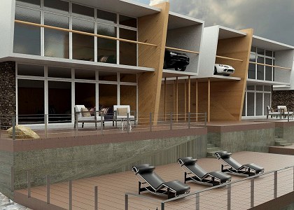 Water Side Building and Visopt | 3D visualizaion by Olanrewaju Shem