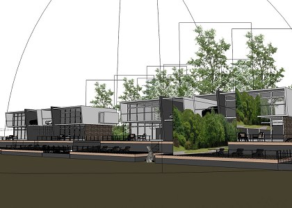 Water Side Building and Visopt | sketchup view