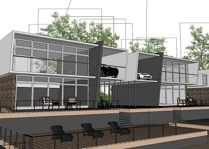 Water Side Building and Visopt | sketchup view