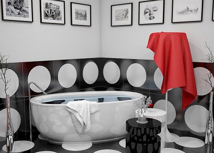 CONTEMPORARY BATHROOM  & VISOPT | sketchup view