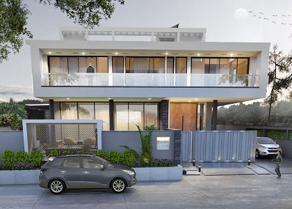 Small Modern House | vray render by RAKESH AMRUTKAR