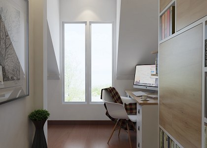 scandinavian Bedroom & Visopt | 3D visualization by Wellby Wellby