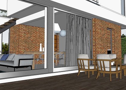 Unifamily House - Loft - La Plata | sketchup view