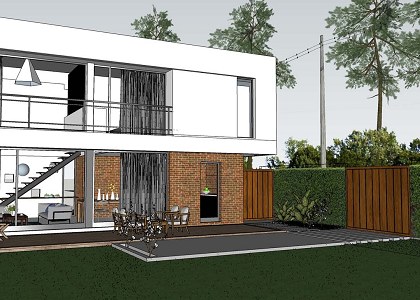 Unifamily House - Loft - La Plata | sketchup view