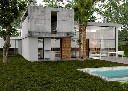 MODERN CONCRETE HOUSE | vray render by  Jaimot Martin