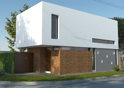 Unifamily House - Loft - La Plata | Front View - vray render by  JAIMOT MARTIN