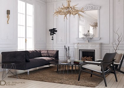 MODERN LIVING ROOM & TUTORIAL