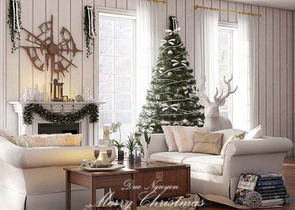 CHRISTMAS LIVING ROOM | vray render by Đức Nguyễn