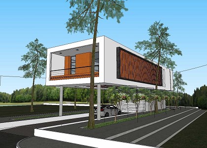 Modern House & Visopt | SketchUp view 1