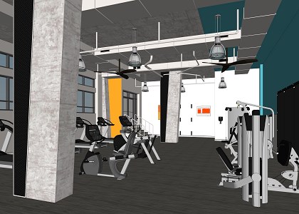 Gym | sketchup view  1 - by Alfred Manalang