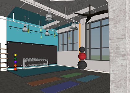 Gym | sketchup view  2 - by Alfred Manalang