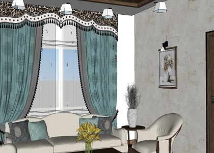 Guests Room | sketchup view