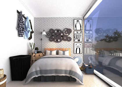 Villa in the forest & Visopt | interior wiew vray render by CANDRA RISANTO