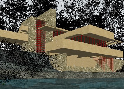 Fallingwater house & Visopt | Fallingwater house sketchup view 2