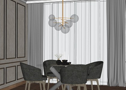 Modern Dining Room | Modern Dining Room 03 -3D visualization by Taufik Mulyaman