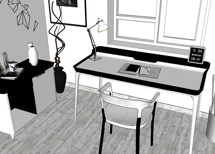 Working Room | sketchup wiev 1