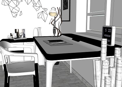 Working Room | sketchup wiev 2