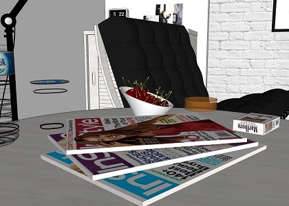 Living Room Corner & Visopt | SketchUp view 4- 3d model by  Alfonsus Sri Agseyoga