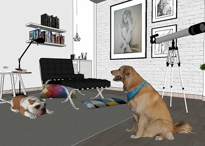 Living Room Corner & Visopt | SketchUp view 2 - 3d model by  Alfonsus Sri Agseyoga