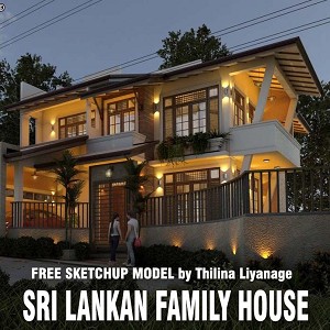 3D Models   -  HOUSES - VILLAS - SRI LANKAN FAMILY HOUSE & VISOPT