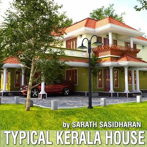 3D Models   -  HOUSES - VILLAS - TYPICAL KERALA HOUSE