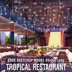 3D Models   -  SHOPS - BAR - TROPICAL RESTAURANT