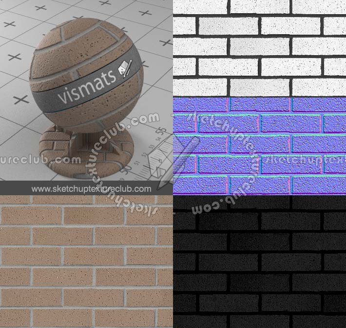 Bricks vray for sketchup Vismats Pack 1 - 00043 - 1_vismat bricks masonry_preview